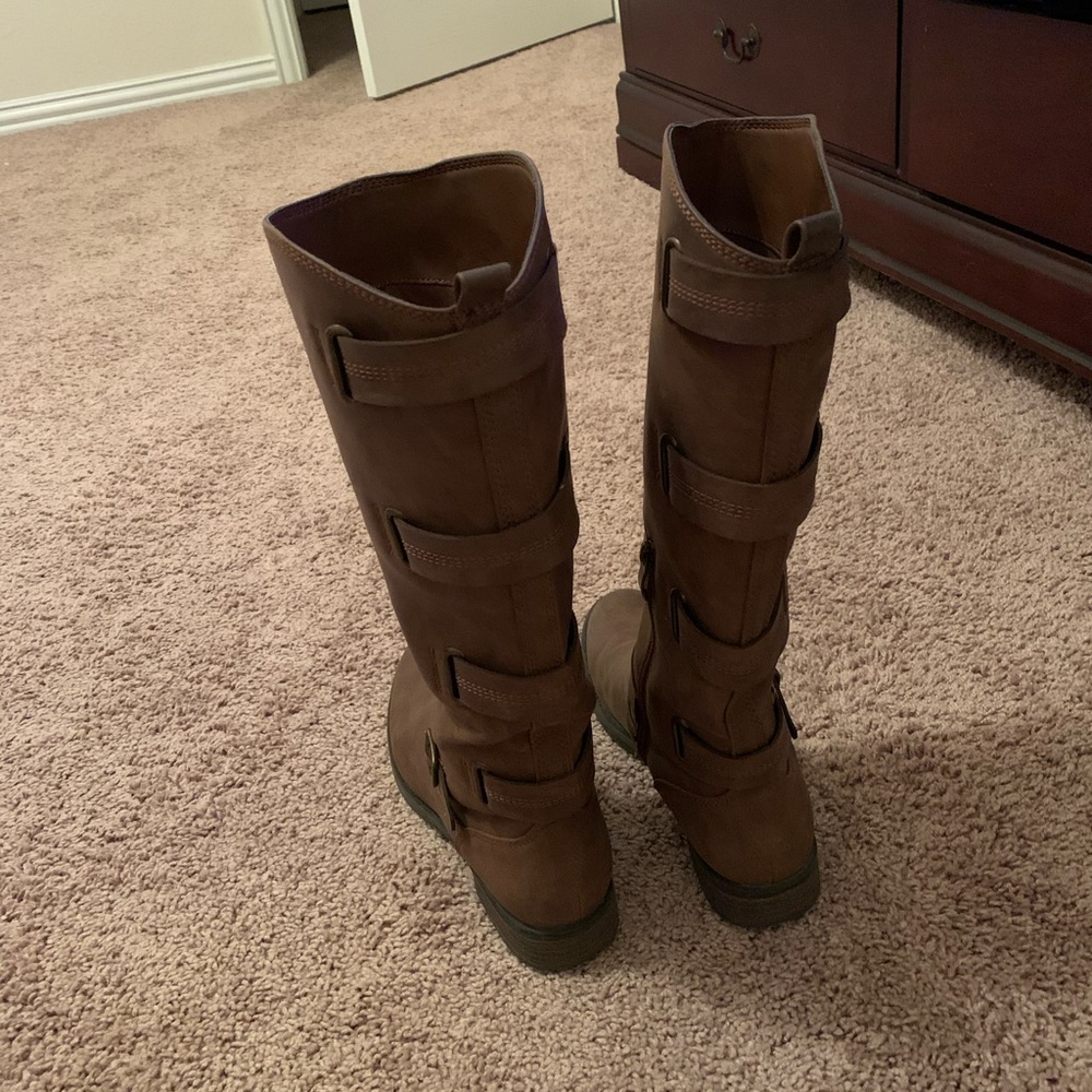 Brown Tall Riding Boot - Picture 3 of 4